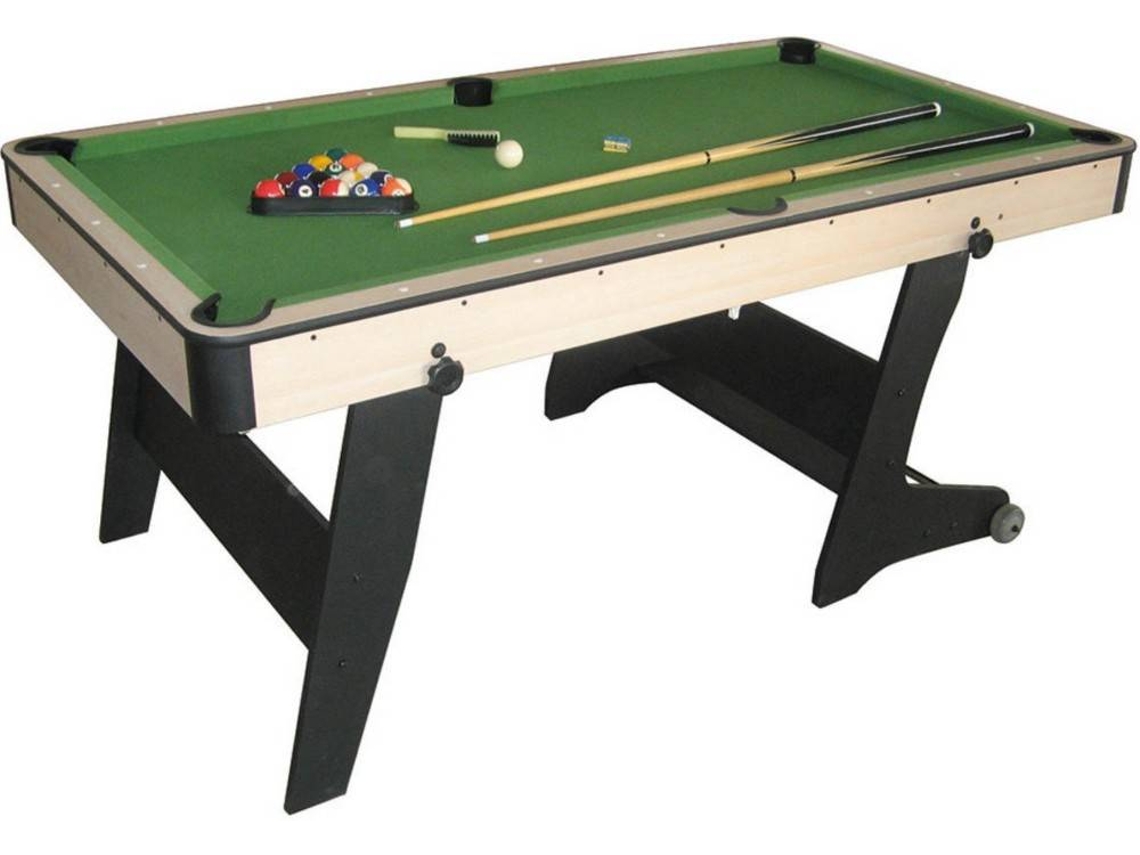 DEVESSPORT Mesa de Billar Plegable Manhattan 152x76x79 cm con Accesorios, Fácil Transporte y Montaje
