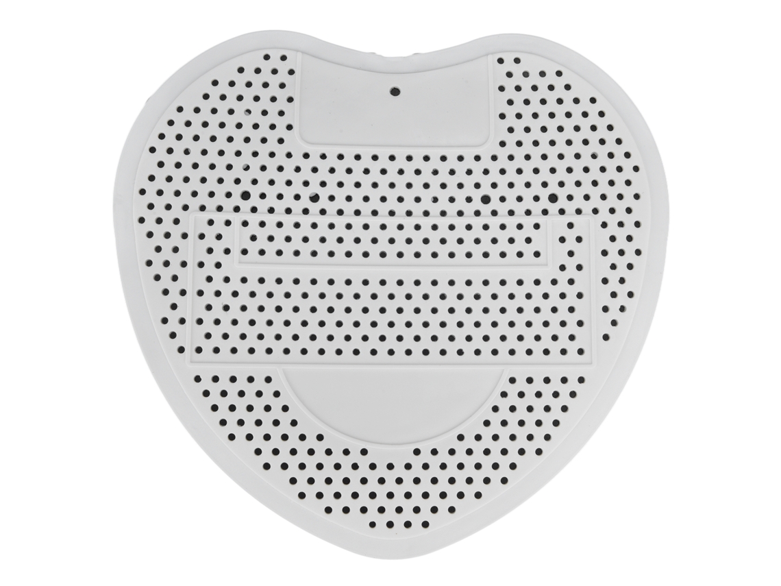 Baldosa Antiatascos Para Inodoro Masculino Con Desodorante Aromático, 19x17cm, Blanca.