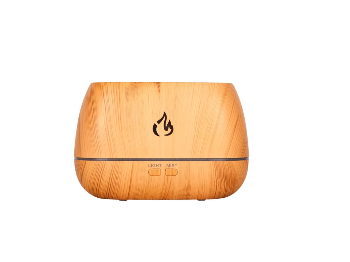 Humidificador Ultrasónico De Aceites Esenciales (con Acabado De Madera) Con Control Remoto Y Luz Led.