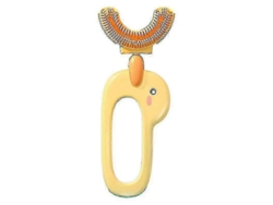 Escova De Dentes Manual Em Formato De U Com Cabeça De Silicone Macia Para Limpeza Oral 360° Dos Dentes, Ideal Para Crianças Pequenas.