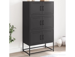 Aparador De Acero Negro 68,5x38,5x123,5 Cm