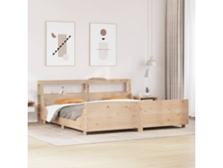 Estructura De Cama Sin Colchón Madera Maciza De Pino 180x200 Cm