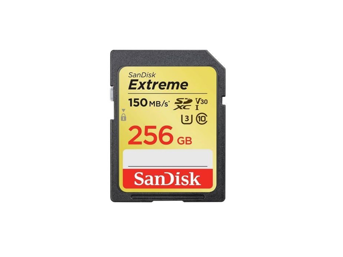Tarjeta de memoria SDXC Sandisk Extreme Plus de 256 GB, 190 MB/s de lectura y 130 MB/s de escritura