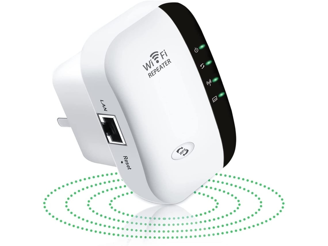 Repetidor de señal inalámbrica extensor de wifi con amplificador de largo alcance para 25 dispositivos y hasta 6000 pies cuadrados con puerto USB.