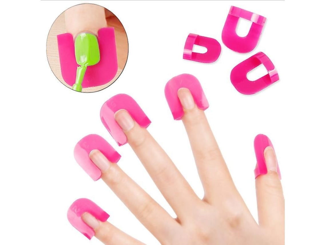 Plantilla Para Manicura Francesa - Sin Ensuciar - Plástico Rosa - 26 Piezas/caja
