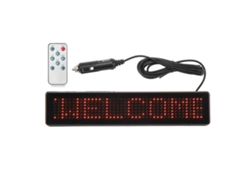 Panel Led Para Automóvil Con Control Remoto Programable, Pantalla Publicitaria, Dc5-12v Z741r, Fuente De Alimentación Roja