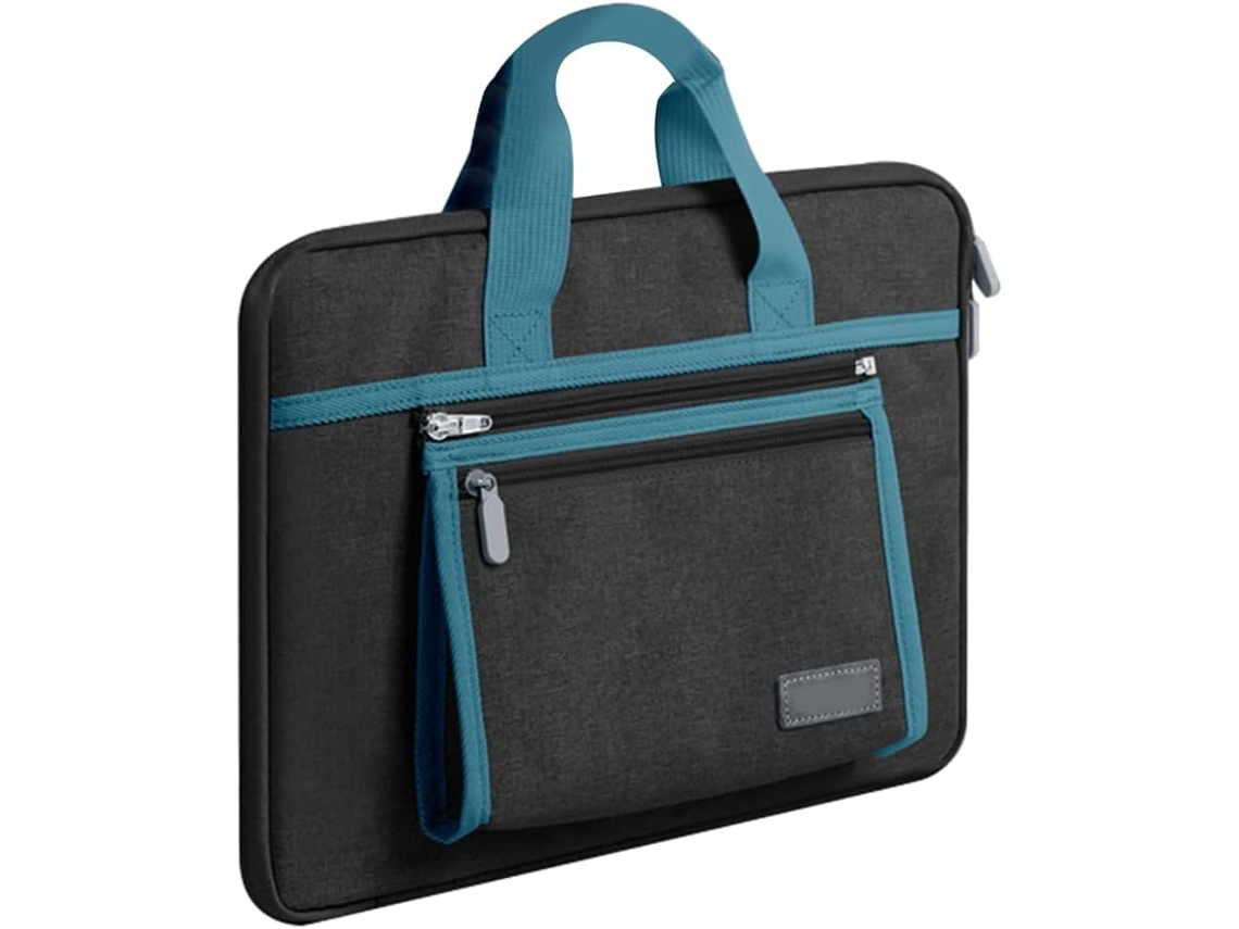 Bolso Impermeable Para Portátil, Funda Para Tableta, Bolso De Mano, 15 Pulgadas, Negro Turquesa