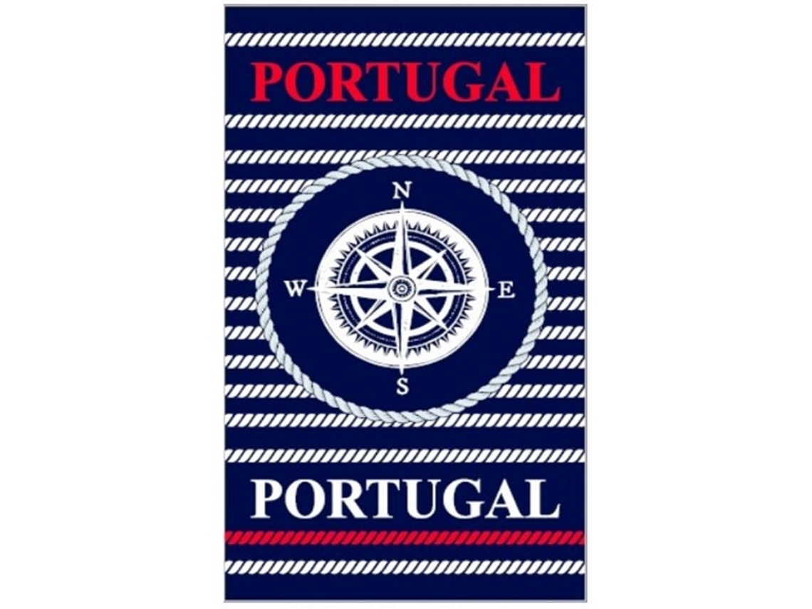 Toalla De Playa De Microfibra Portugal Rosa De Los Vientos Y Cuerdas