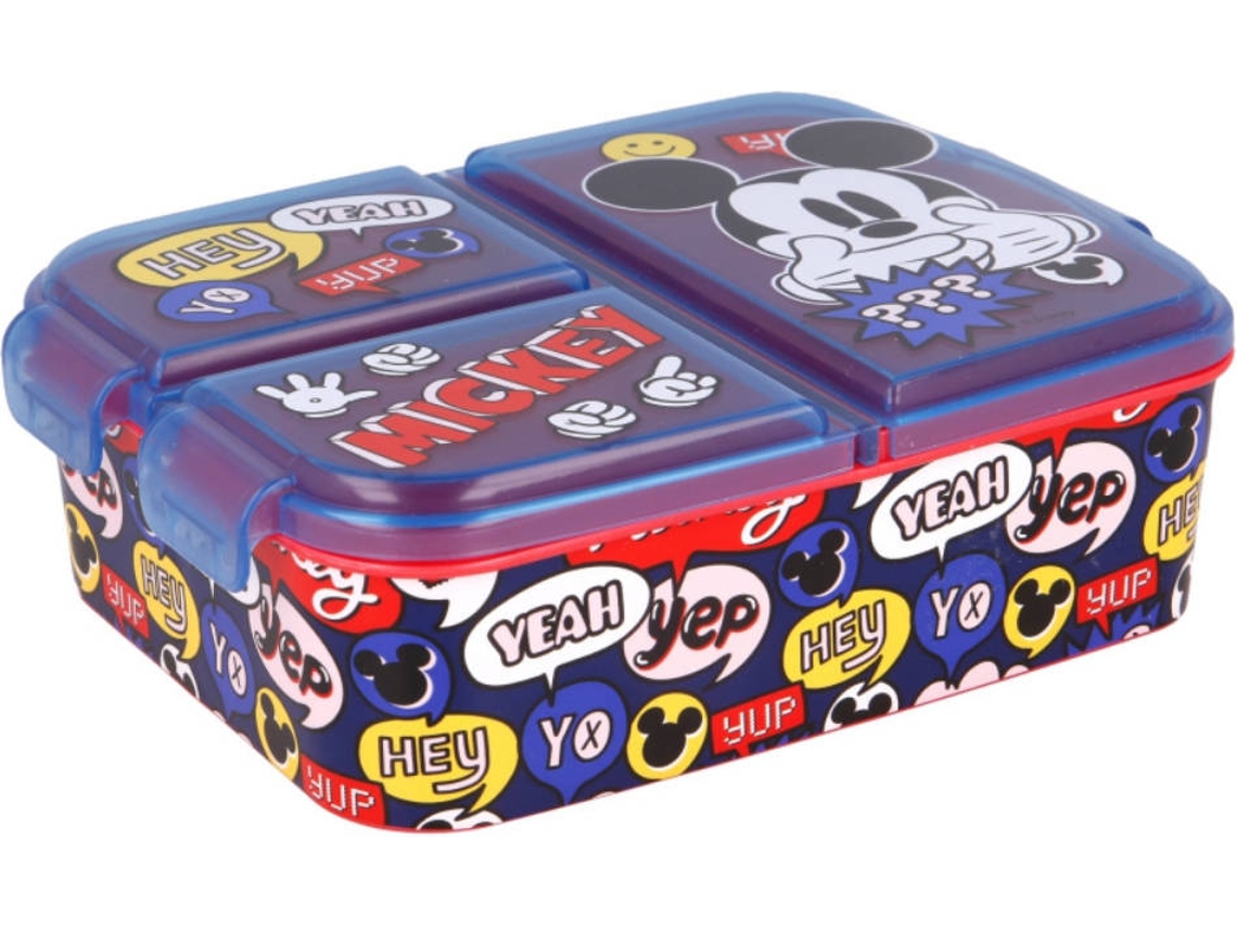 Lonchera MICKEY MOUSE (Azul - Plástico - 5 x 16 x 12 cm)