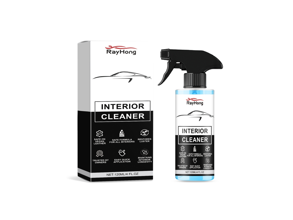 Limpiador de interiores de cuero 120 ml - Limpiador de asientos y techos de automóviles para una descontaminación y mantenimiento eficaces.