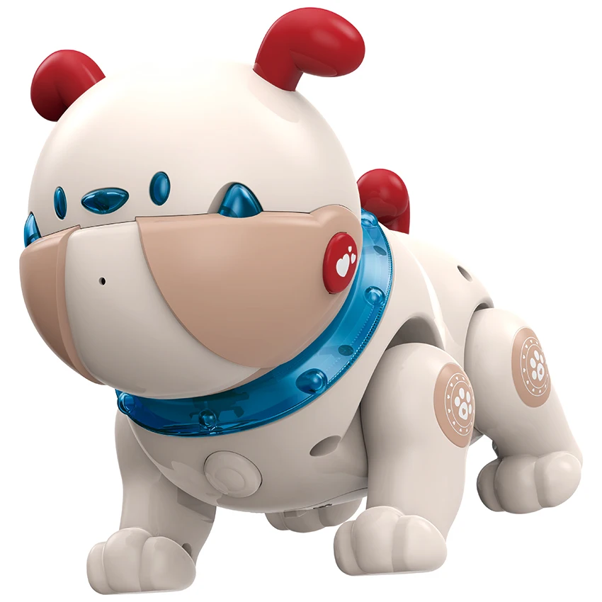 (azul Cielo) Juguete Robot Con Forma De Perro, Control Por Voz, Luces Led/efectos De Sonido, Compañero Inteligente.