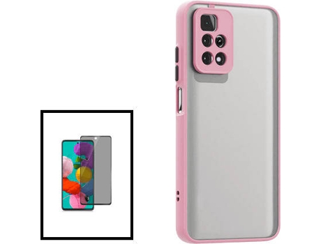 Kit Carcasa Trasera Protección Cámara + Protector de Pantalla Xiaomi Poco X4 Pro 5G GIFT4ME Rosa