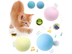 Juego De 3 Pelotas Interactivas Para Gatos Con Hierba Gatera Que Simulan Sonidos De Animales Para Hacer Ejercicio Y Cazar.