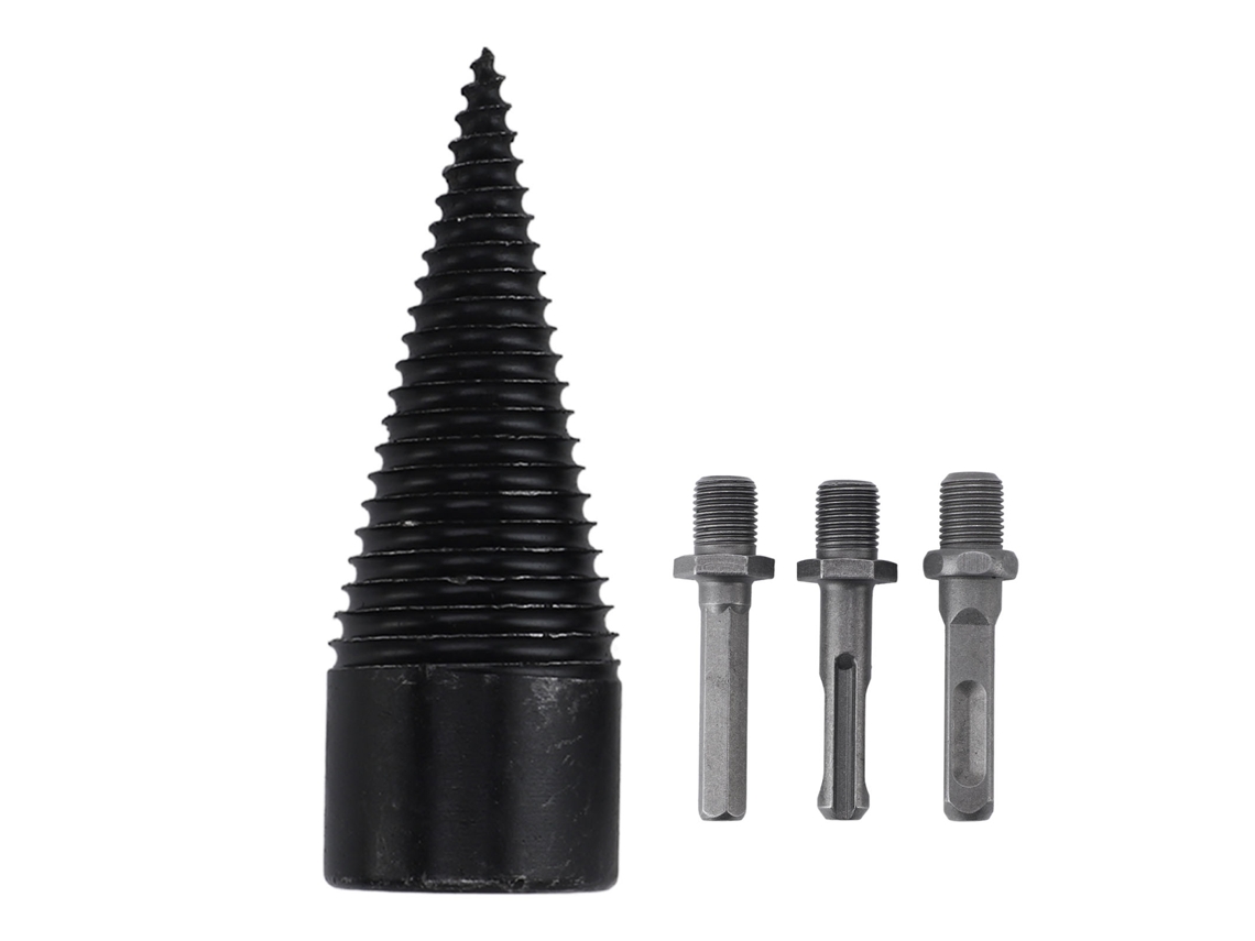 Broca para partir leña con 3 mangos, fibra de carbono, 32 mm