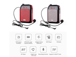 Amplificador de voz portátil Yunzii para profesores con micrófono con cable, auriculares, pretina y recargable.
