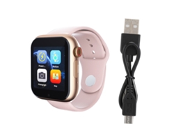 Reloj Inteligente (podómetro Deportivo, Monitor De Frecuencia Cardíaca) Reloj Inteligente Z6s Con Tarjeta Sim Reloj Bluetooth Podómetro Deportivo Frecuencia Cardíaca Rosa