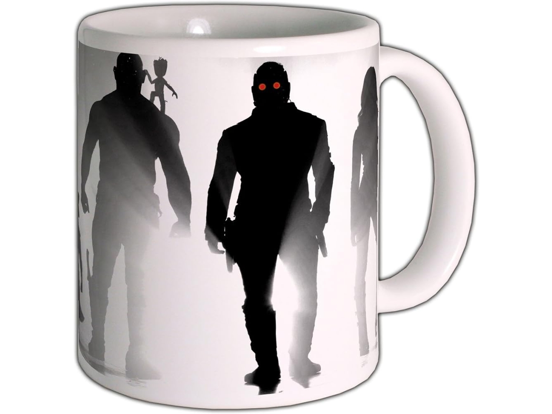 Caneca Guardians Of The Galaxy Here We Go Marvel Cerâmica 300 Mls