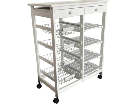 Carrito de Cocina MEYVASER (Blanco - 67x37x85 cm)