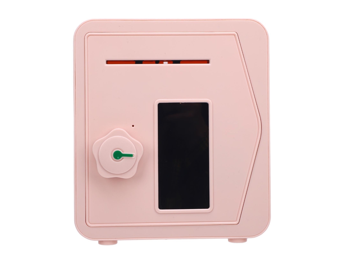Cofrinho Eletrônico Com Tela Tática Lcd E Senha Para Crianças Meninas Garotos Rosa Grande