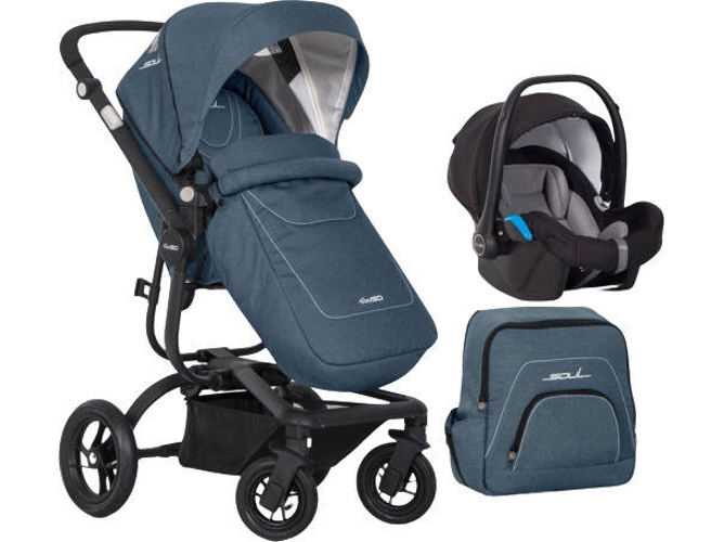 Carrito de Bebé Individual EASYGO Soul + Starter 0+ Isofix Ready Adriatic
