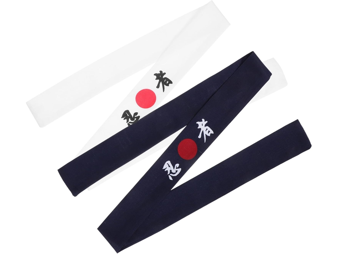 Diademas De Chef De Sushi De 2 Piezas, Estilo Japonés, Algodón Transpirable, Antideslizantes.