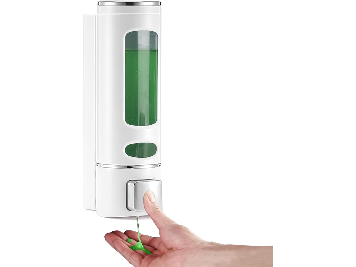 Dosificador Jabón Pared Blanco 400ml Sin Taladro, Para Baño/cocina
