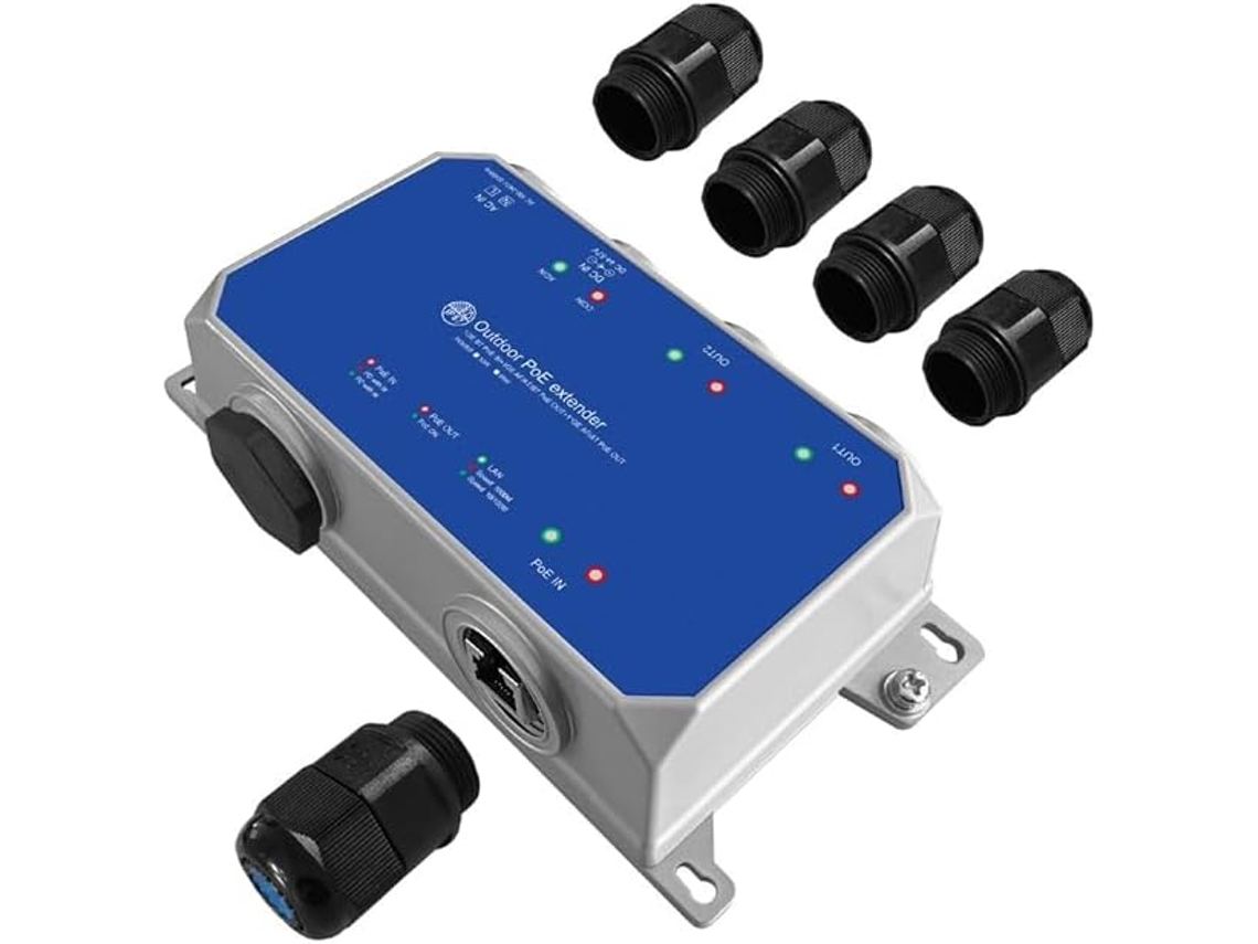 Extensor De Conmutador Ethernet Poe Gigabit De 5 Puertos Ex102g-ac-ot De 1000 M Para Uso En Exteriores, Resistente Al Agua.