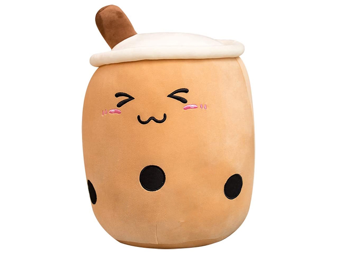 20du26 Cojín de peluche con forma de té de burbujas y té con leche, 24 cm/35 cm, juguete suave, regalo para niños