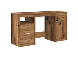 Maison Exclusive - Escritorio Con Armario De Madera Antigua Y Madera De Ingeniería