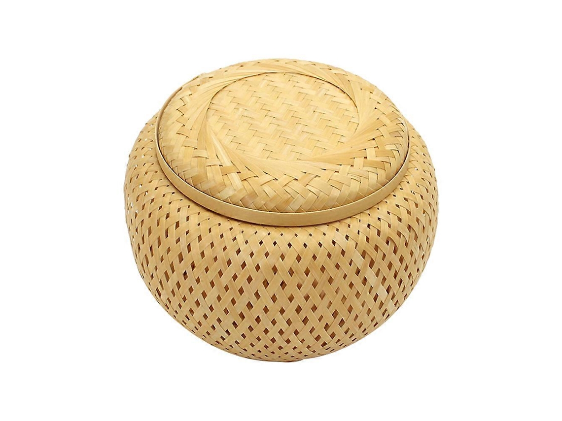 Tarro Para Almacenamiento De Hojas De Té, Recipiente Para Almacenamiento De Alimentos, Cesta De Bambú Trenzada, Cesta Hecha A Mano Webake