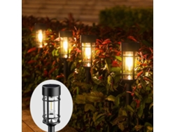 2 piezas - Lámpara de jardín LED de filamento de tungsteno solar Elfeland de 21,5 pulgadas de alto, IP65, impermeable, recargable, iluminación solar para