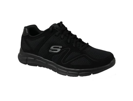 Zapatillas Deportivas SKECHERS Satisfaction Hombre (Negro - Tejido - 40)