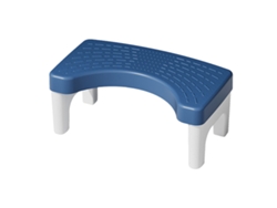 Taburete de baño para hacer caca en cuclillas, grueso, portátil, antideslizante, para niños y adultos, azul marino