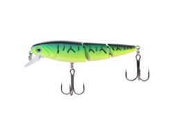 Isca Dura Lure De 10cm16g, Peixe De Três Seções Quebrado Minnow, Tatuagem Leopardo Verde Com Dorso Preto, Para Pesca.