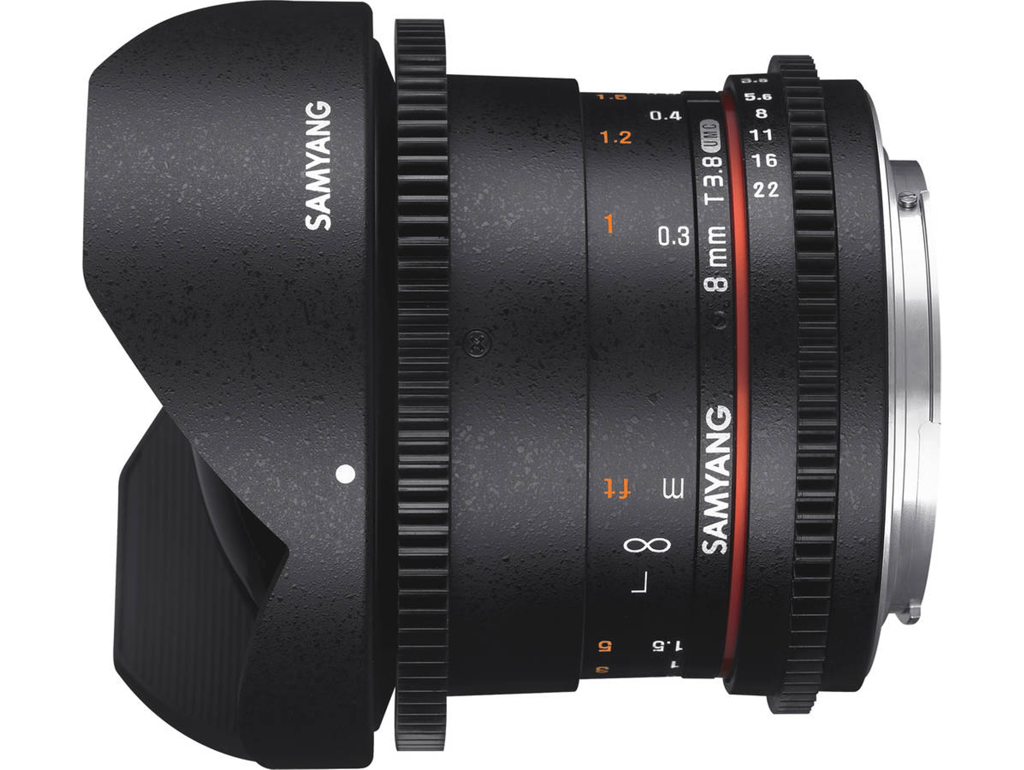 Objetivo SAMYANG 8mm T3.8 VDSLR UMC Fish-eye CS II (Negro - Encaje: Sony Alpha - Apertura: f/3.8 - f/22)