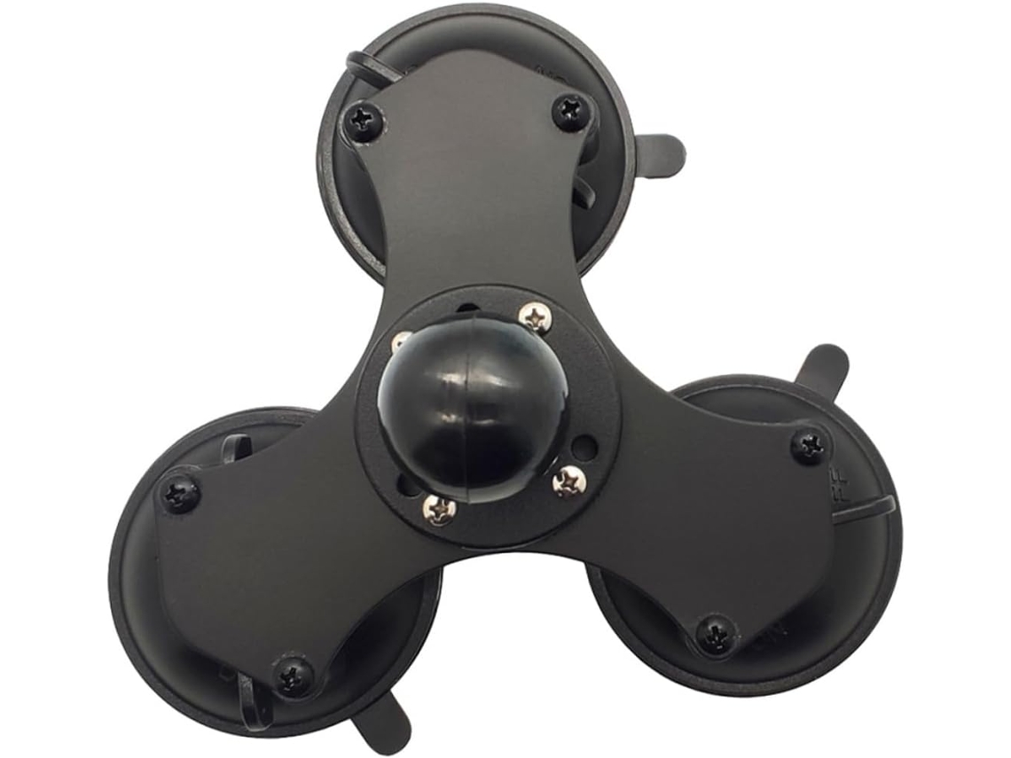 Soporte À Ventouse Triple Pour Pare-brise Rotule Réglable 360° En Alliage D'aluminio Y Silicona,