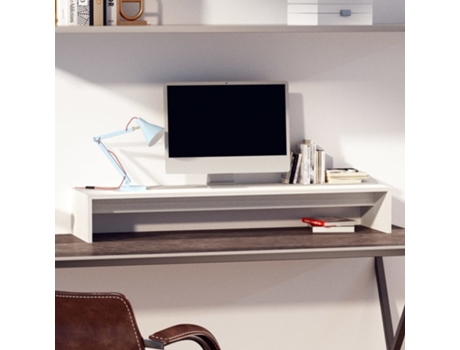 Soporte de monitor VIDAXL Blanco Madera (100x27x15 cm)