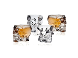 2026da-vasos De Calavera 3d Linjou Cristal 80ml 4 Piezas Halloween Regalo Decoración
