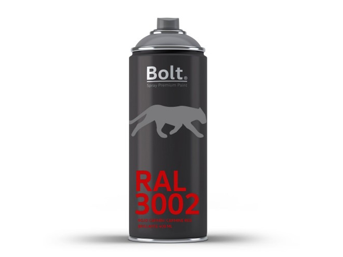 Spray Bolt Premium Acrilico Brillante Ral 400 Ml (Ral 3002 Rojo Carmin)