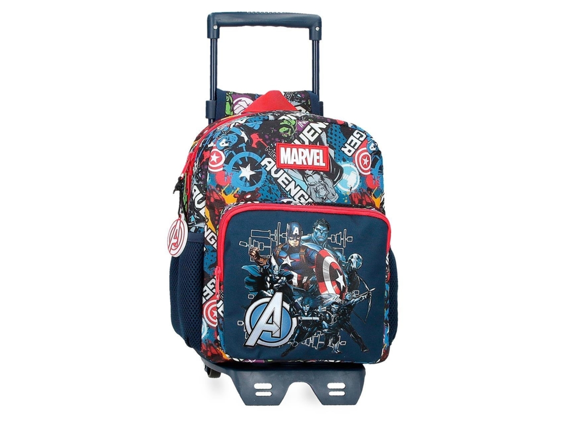 MARVEL Mochila Escolar Con Carro Poliéster Legendary Azul