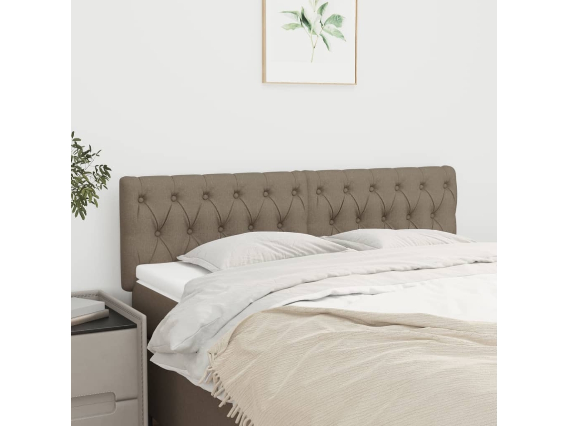 Cabeceros 2 Unidades Tela Gris Taupe 72x7x78/88 Cm