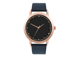 Reloj De Pulsera Analógico De Cuarzo Unisex, Estilo Moderno, Con Correa De Pu (espejo Azul Negro)