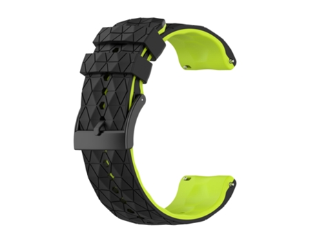Correa de reloj inteligente para Suunto 9 Baro 24 mm Silicona de colores mixtos (negro + verde)