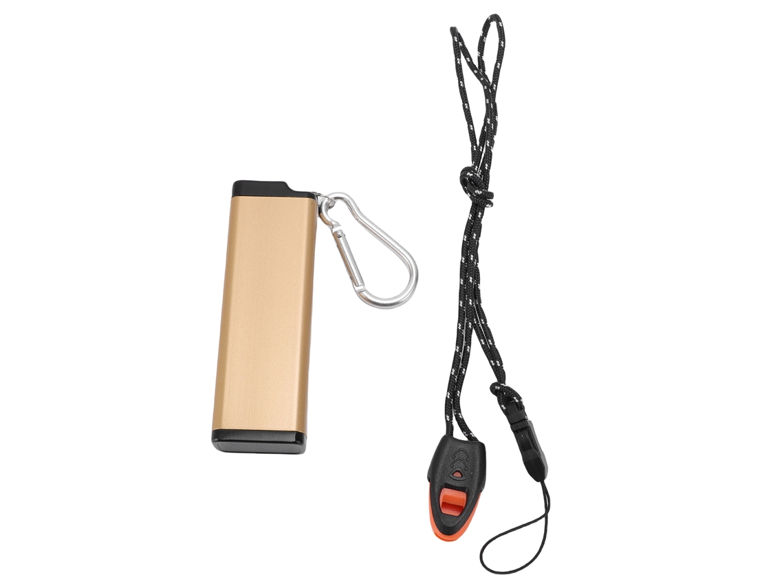 Tubo De Almacenamiento Metálico Airtight Aluminio Resistente Al Agua Llavero Botella Para Camping Viaje Oro
