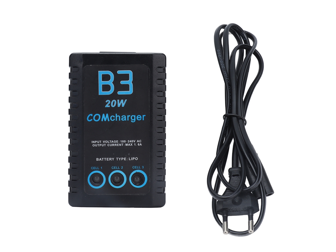 Cargador Balanceador Para Baterías De Polímero De Litio 2-3s De 7,4 V/11,1 V, 20 W, 1,6 A, Para Maquetas De Aviones, Con Enchufe B3eu, 100-240 V.