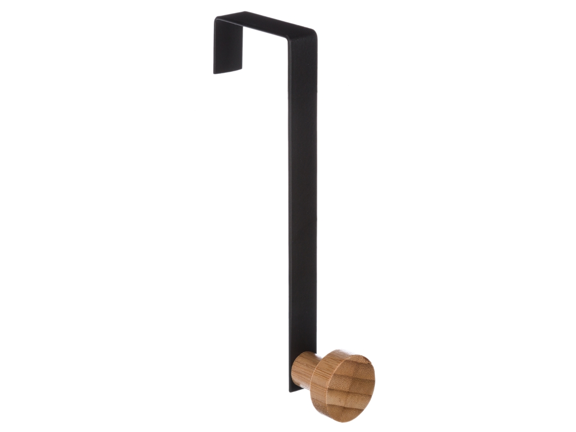 Percha De 1 Cabeza De Bambú Y Metal Negro 5 FIVE SIMPLY SMART