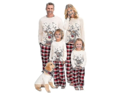 2026-pijamas De Navidad Para Hombre, Mujer, Niños Y Bebés De Seda De Leche Con Manga Larga