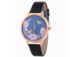 Reloj De Mujer Zhoulianfa De Estilo Coreano Con Correa De Cuero Zlf0544-c Negro
