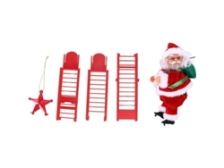 Escalera Eléctrica De Papá Noel, Adorno Navideño Para Árbol De Navidad Con Música