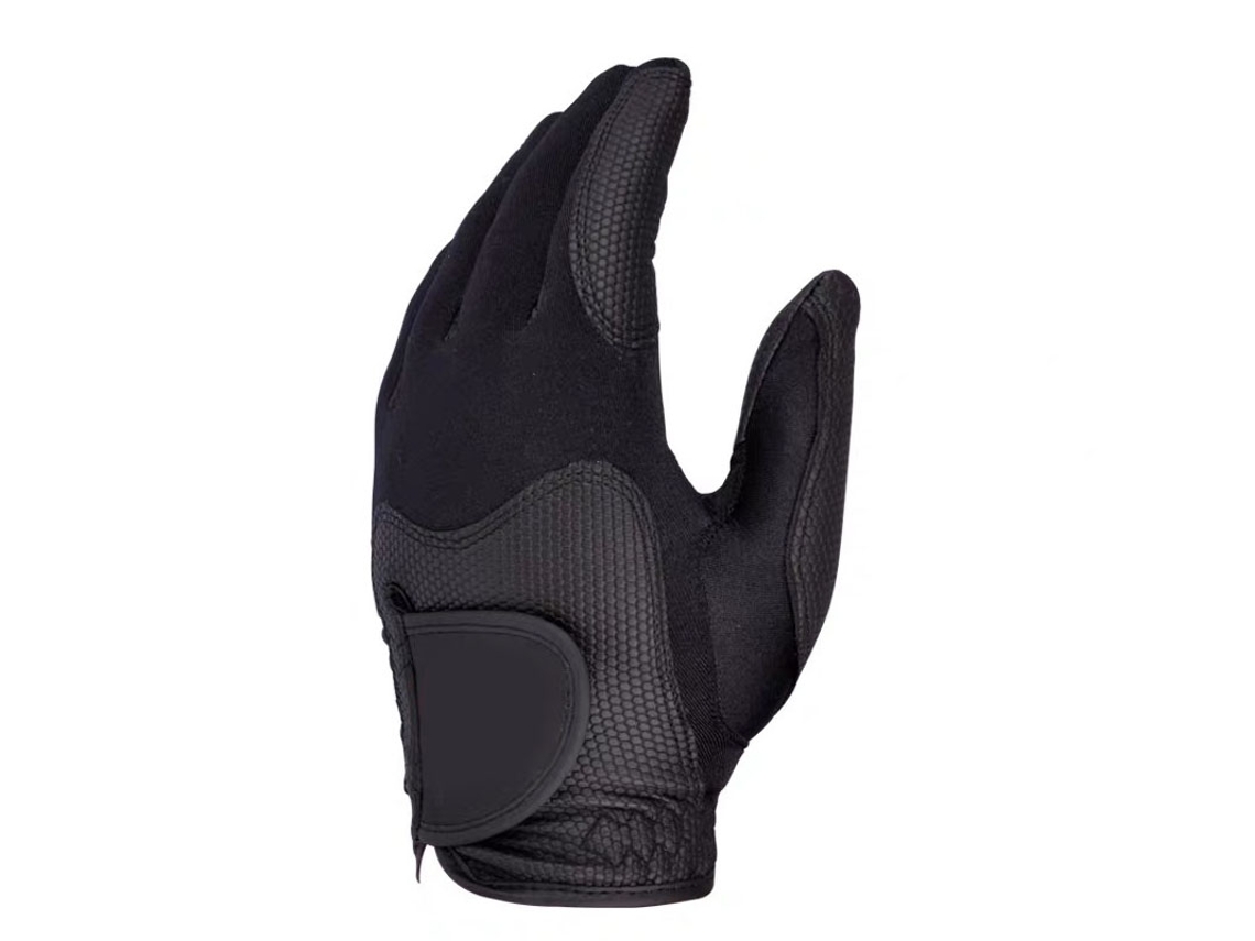Guante De Golf Para Mano Izquierda Poliéster Elástico Transpirable Lavable Unisex Negro Talla M